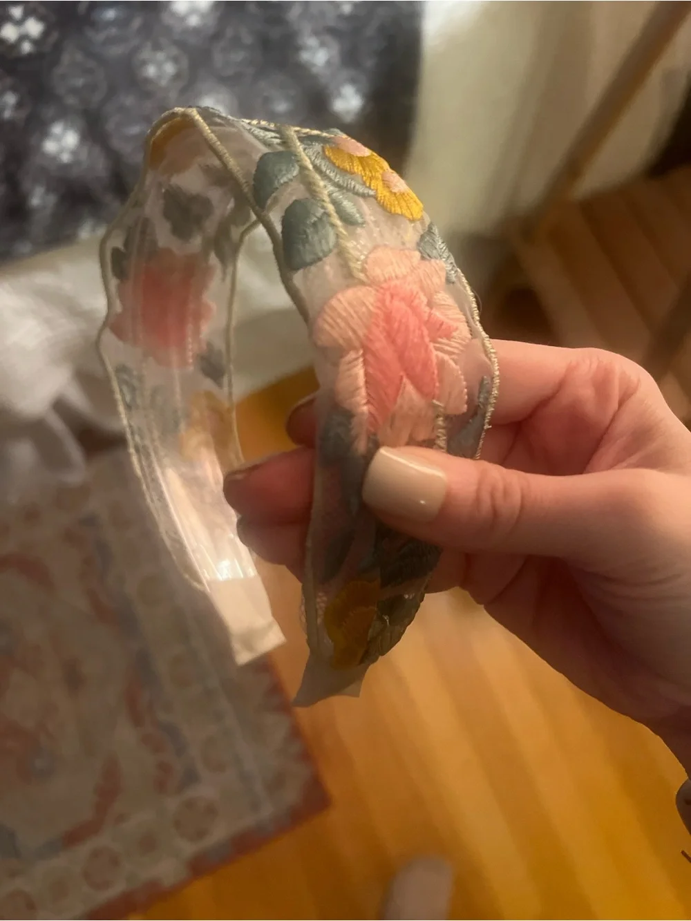 Embroidered Floral Headband